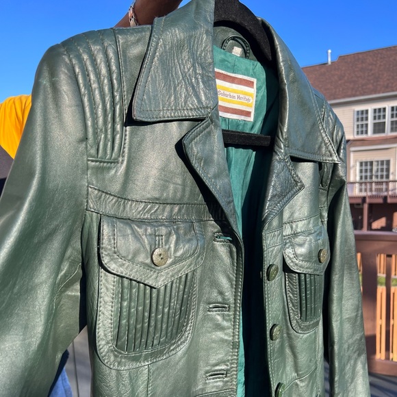 Suburban Heritage Jackets & Blazers - Vintage Leather Trench Coat